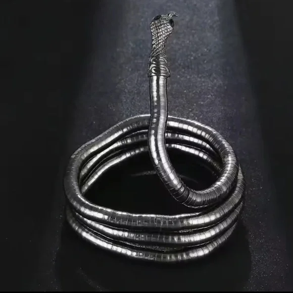 Silver Serpenti Snake Necklace-Bracelet Multifunctional - Picture 8 of 17